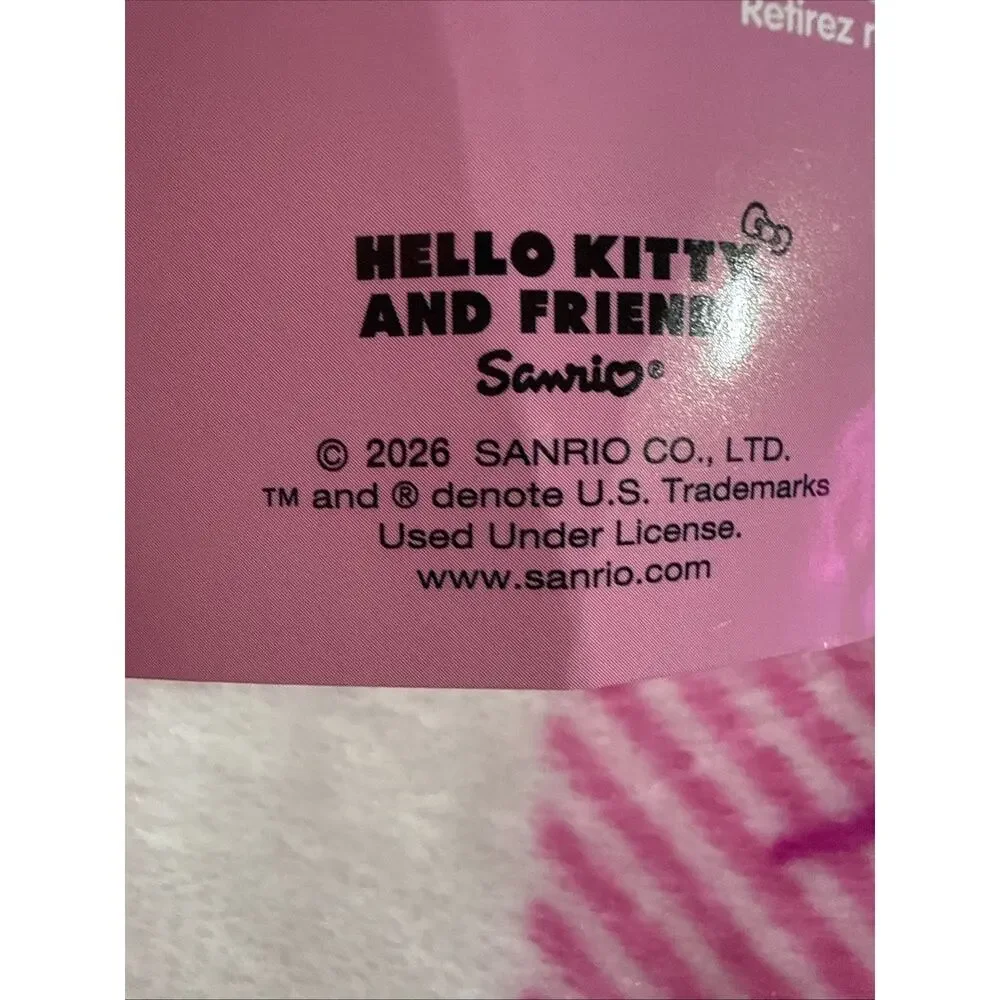 Hello Kitty & Friends Throw Blanket Pink Butterfly Forest Neon 2026 Sanrio